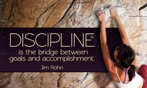 Discipline is the bridge between goals and accomplishment 