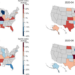 Fig 4. Geographic differences for how the per capita sales of spirits changed during the pandemic.