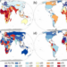 Map depicting protected lands project to have novel or disappearing climates