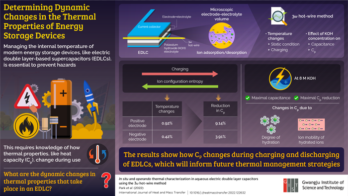 Determining Dynamic Changes in the Thermal Properties of Energy Storage Devices