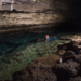 Dr. Matthew L. Niemiller snorkels in Shelta Cave