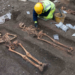 Augustinian friars at excavation