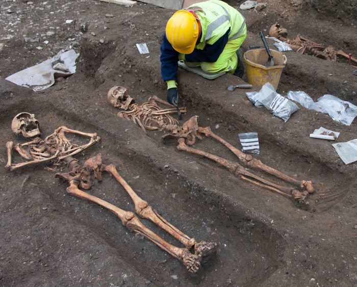 Augustinian friars at excavation