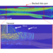 Cross-sectional view of the bone mineral density distribution