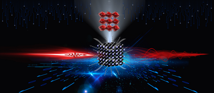 Lattice distortion of perovskite quantum dots induces coherent quantum beating