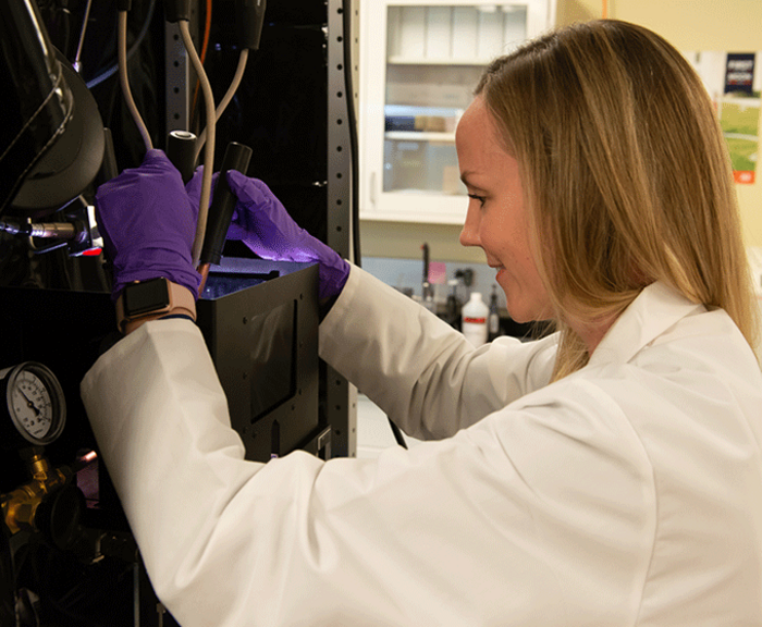 Elizabeth Sooby, assistant professor in the UTSA Department of Physics and Astronomy