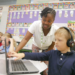 Teacher and student in one of Springfield's public elementary schools learning CSforALL