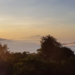 Image taken above tree tops showing sunset in Danum Valley in Malaysia