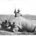 Roosevelt with rhino in 1911