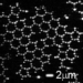 Pieces of a graphene lattice made from patchy particles