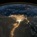 Nile River Delta at Night