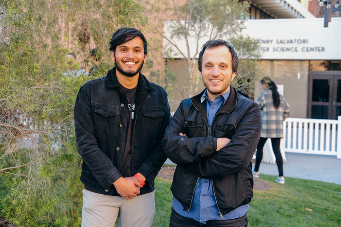 HD STUDENT HERAMB NEMLEKAR (LEFT) AND ASSISTANT PROFESSOR STEFANOS NIKOLAIDIS AIM TO TEACH ROBOTS HOW TO PREDICT HUMAN PREFERENCES IN ASSEMBLY TASKS