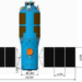 The configuration of the Tianzhou cargo spacecraft.