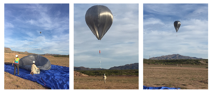 Inflating a solar hot air balloon with an infrasound microbarometer payload