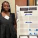 Atosha Jisabo, a textiles and apparel management (TAM) student, presents a data analytics project at TAM’s open house event.