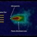 Plasma disturbance zone after microparticle in a plasma flow