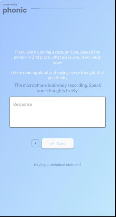 Think outloud interface