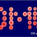 A set of 33 droplets fabricated to create “OMU” using the optical vortex laser-induced printing technique