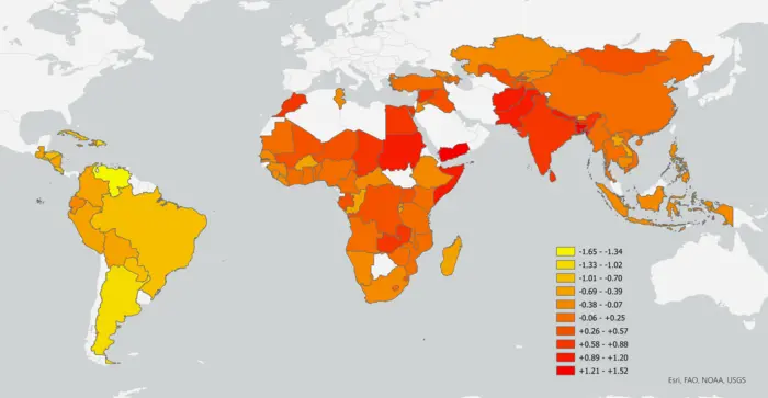 Climate–agriculture–gender inequality hotspot LMICs across the globe