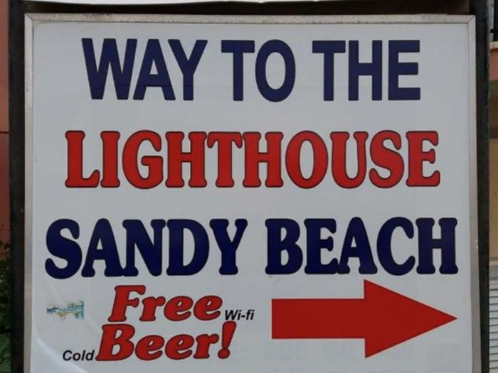 Beach sign