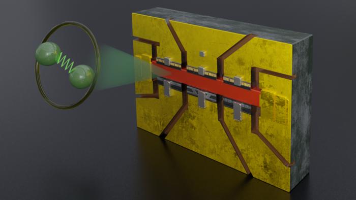 Graphic representation of a microstructured sample