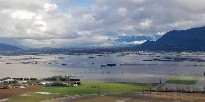 Flooding in British Columbia's Fraser Valley in November 2021. Credit: UBC Applied Science