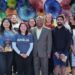 Some of the McNair Scholars standing with Ronald McNair's brother Carl in October 2023