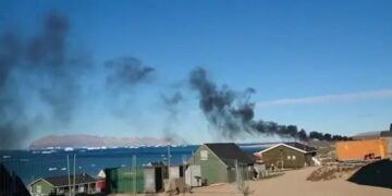 Open waste burning in Qaanaaq