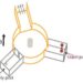 The nonreciprocal device, with its circulator (center), qubit port, superconducting cavity, and output port.