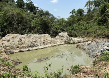 Illegal gold mine in southern Ghana