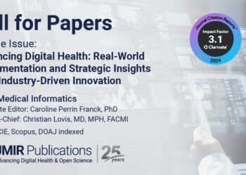 JMIR Medical Informatics is inviting submissions for a new theme issue titled: "Advancing Digital Health: Real-World Implementation and Strategic Insights from Industry-Driven Innovation"