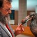 Dr Neil Gostling with palaeoartist Karen Fawcett’s Dodo sculpture.