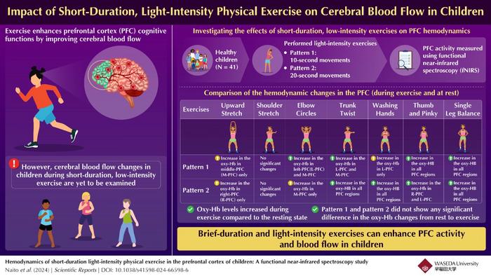 The impact of short-duration, light-intensity exercise on cerebral blood flow in children