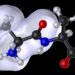 3D render of a molecular model of a peptide