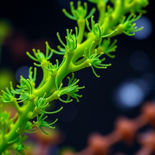 Rewrite Microalgae-based Intestinal villi-targeting multistage biosystem for irritable bowel syndrome treatment as a headline for a science magazine post, using no more than 8 words
