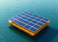 Floating Solar Powers Sustainable Chemical Production on Water