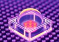 High-Refractive Microlenses Printed on Micro-LEDs