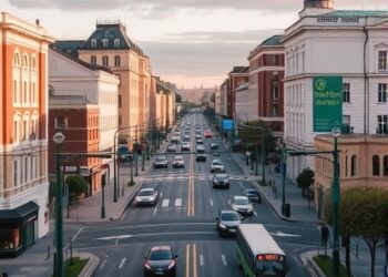 Urban Systems and Traffic: Unequal Two-Way Links