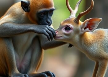 Monkey friendships with dogs, deer and even pigs offer clues to the evolutionary origins of pet-keeping