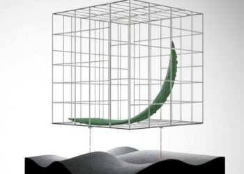 Nonlinear Dynamics of Cube Net Cage in Jacket Foundation at Different Depths