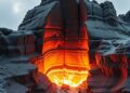 Ultra-high frequency particle impacts mimic rockbursts to shatter hard rock