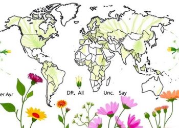 Flowering Plants’ Taxonomic Traits Reveal a Globally Consistent Biogeographic Pattern