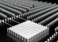 Orthogonal silver nanorods enable terahertz polarization conversion, simulations show