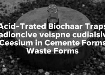 Acid-Treated Biochar Traps Radioactive Cesium in Cement Waste Forms