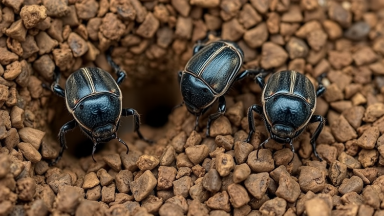 Dung Beetle Parents Keep Nests Moist and Recruit Helpful Bacteria to Save Their Young
