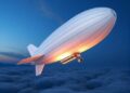 Flexible airship flight control with servo-elastic vibration suppression