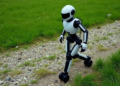 Humanoid Robot Walks Blind Across Grass, Gravel and Steep Ramps Using Only Its Own Senses