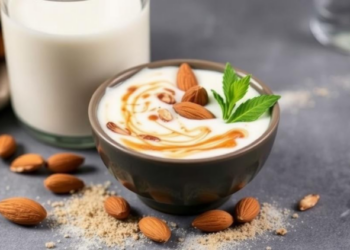 Almond Protein Turns Fragile Millet Milk Into a Self-Supporting Plant-Based Yogurt