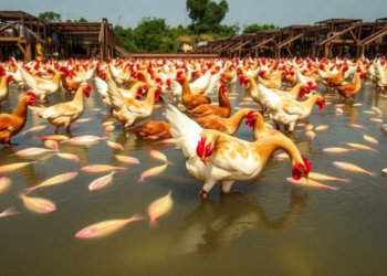 Antibiotic Overuse Exposed on Nigeria’s Fish-Chicken Farms Where Waste Feeds the Pond