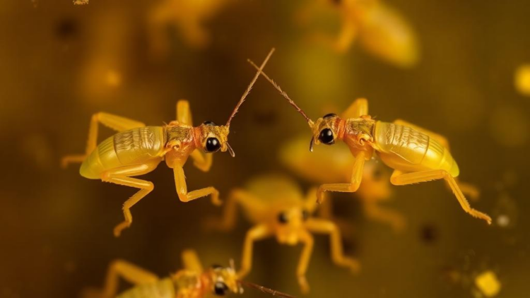 Two new pygmy mole cricket relatives from 99-million-year-old amber reveal evolution caught in the act